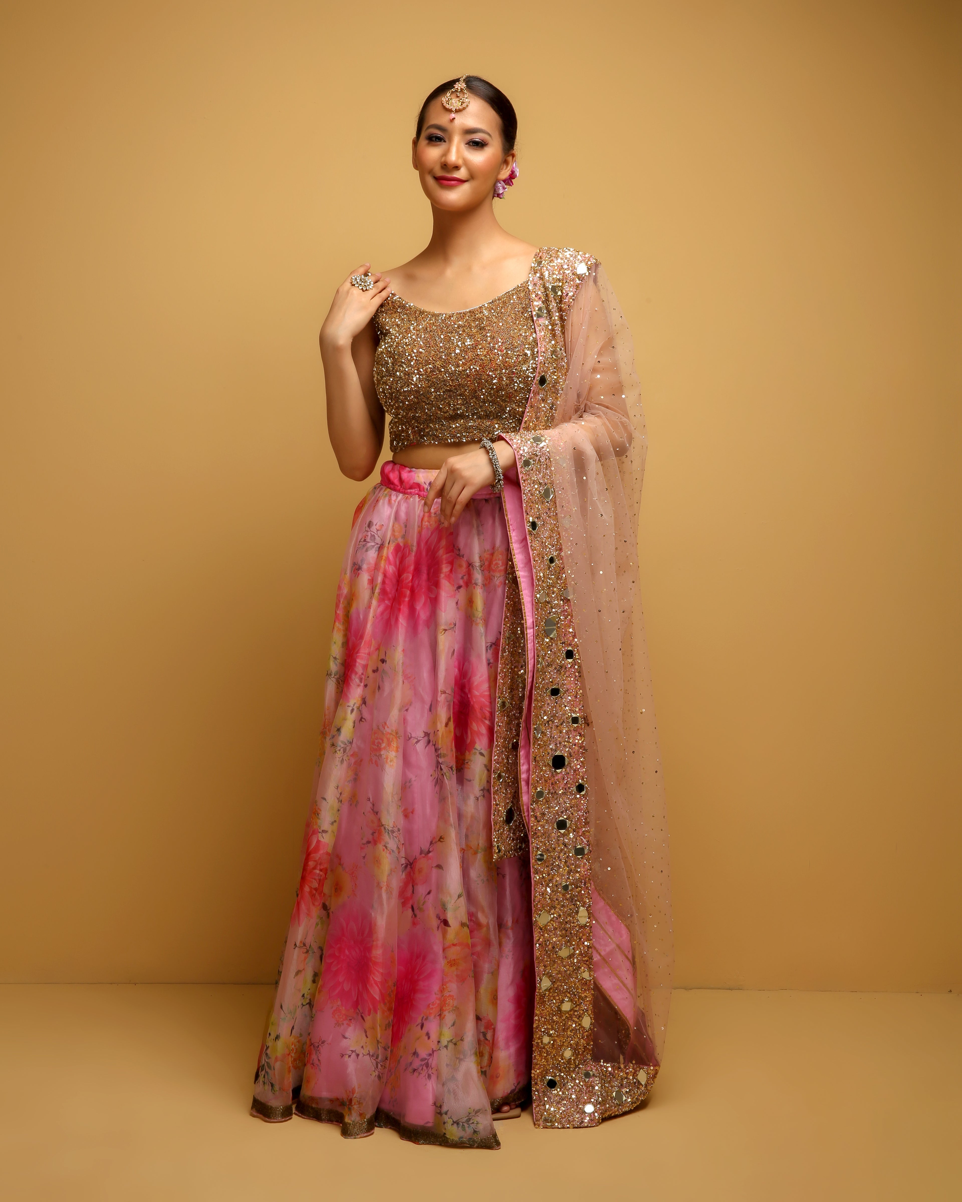 Fuchsia Pink & Gold Embellished #Lehenga With Matching Jacket #Blouse. |  Indian bridal lehenga, Indian bridal, Bridal dresses
