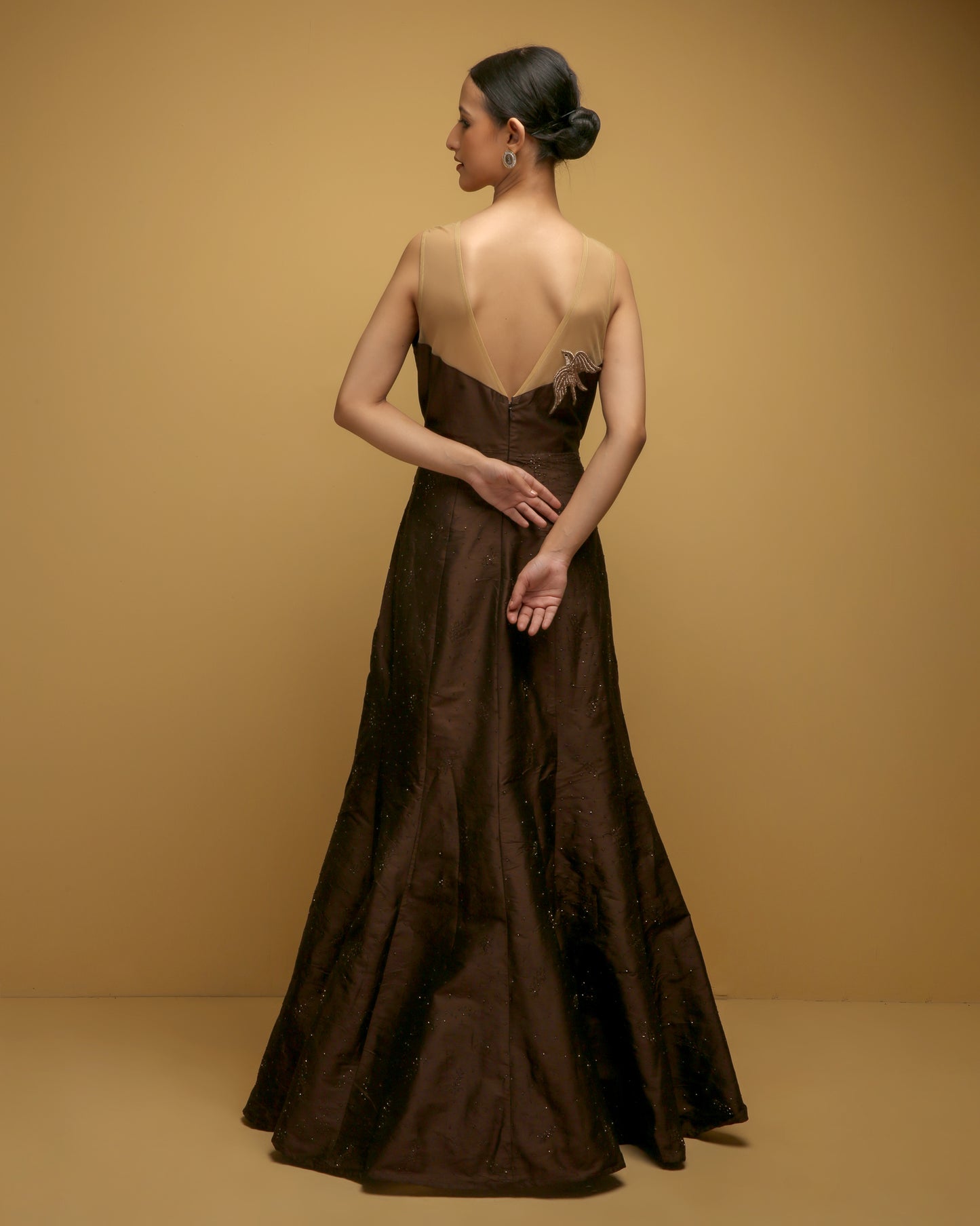 Chocolate Brown Silk Gown